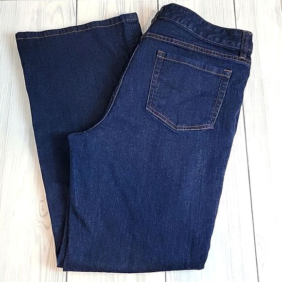 Liz Claiborne Jackie bootcut dark blue denim jeans Size 14 - Picture 1 of 14